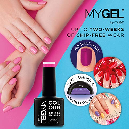 MyGel Esmalte de uñas de gel Mylee, sin toallitas, 15 ml, UV/LED, para manicura profesional, salón y uso doméstico, dura hasta 2 semanas, fácil de aplicar, sin astillas, duradero y seguro