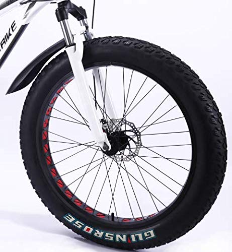 MYTNN Fatbike - Bicicleta de montaña (26 pulgadas, 21 velocidades, Shimano Fat Tyre, 47 cm), color blanco