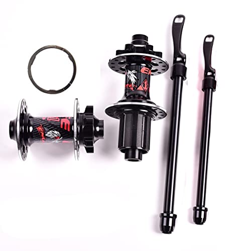 MZPWJD DH Aluminio Buje De Bicicleta A Través del Eje MTB Bujes De Bicicleta 32H Freno De Disco Rodamiento Sellado NBK para Shimano 8-11velocidad (Color : Black)