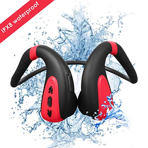 N-B Bone Conduction Headset I P X8 Waterproof Neck Hook Headphones Bluetooth Wireless Earphonesfor Swimming Sports