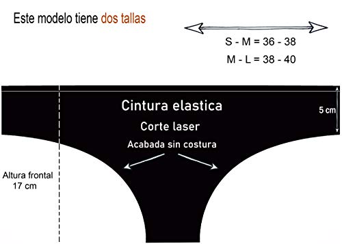 "N/A" Braga Bikini Traje de baño de Mujer/Corte brasileña sin Costuras Corte Laser/Ropa Moda Mujer (Negro Estrella, S-M)