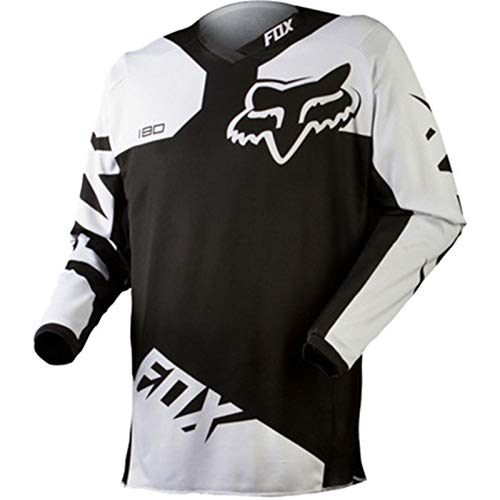 "N/A" Camiseta de Manga Larga de Jersey de Motocross de Bicicleta de montaña - Traje de Descenso al Aire Libre a Prueba de Viento,Black,3XL
