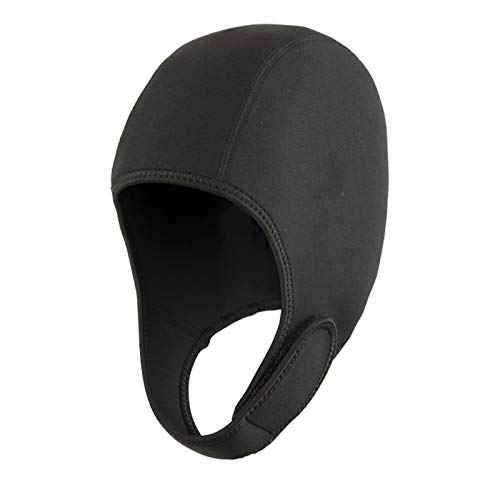 Nadar Gorra con Correa para La Barbilla - Tapa Térmica, Gorro de Baño Cálido para La Cabeza, Nylon de Neopreno Gorro Ajustable, Buceo Surf Kayak Balsa Canoa Snorkel Gorro de Natación Sombrero.