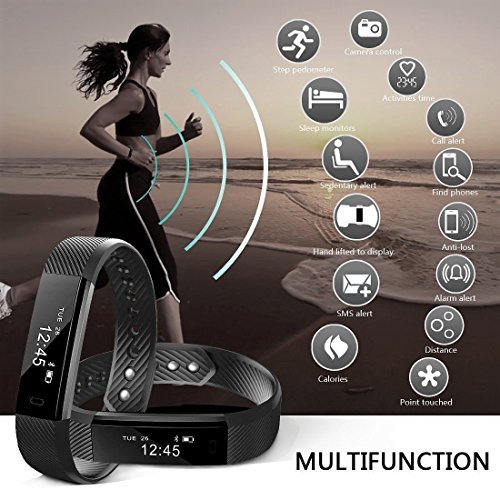 NAKOSITE SB2433 Reloj inteligente mujer hombre Smartwatch Pulsera actividad relojes Inteligentes deportivo, Podometro Contador de Pasos, Calorías, Sueño,Distancia, Android 5.0 o IOS 8.0 y posteriors