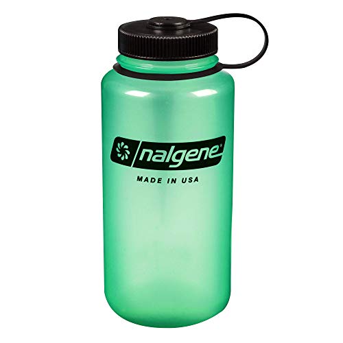 Nalgene 1413830 - Bidón con boca ancha de acampada y senderismo, color Verde(1413890), 1 L