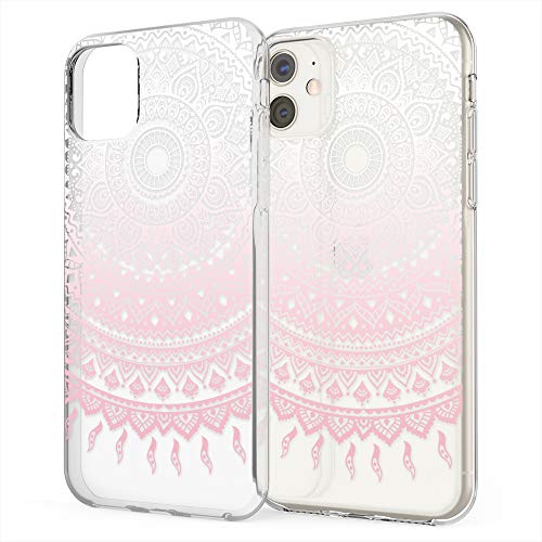 NALIA Funda Motivo Compatible con iPhone 11, Design Case Carcasa Protectora Delgado Silicona Cubierta, Ultra-Fina Estuche Cover Telefono Movil Proteccion Bumper, Motiv:Mandala Pink Rosa