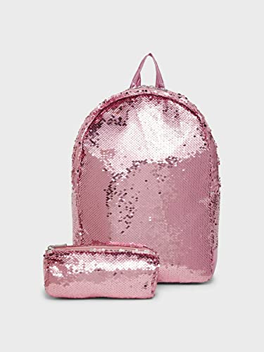 NAME IT NKFKIBENTE Bag Mochila, Pink Peacock/Detalles: Lentejuelas con Solapa, Einheitsgröße para Mujer