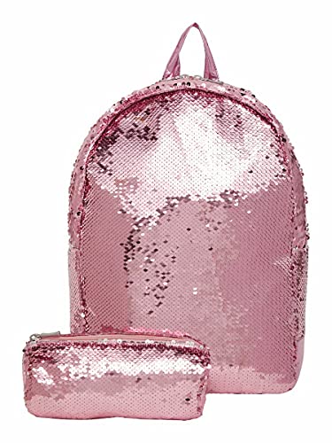 NAME IT NKFKIBENTE Bag Mochila, Pink Peacock/Detalles: Lentejuelas con Solapa, Einheitsgröße para Mujer