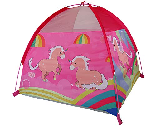 NARMAY Tienda de campaña de unicornio para niños en interiores y exteriores, 48 x 48 x 40 pulgadas