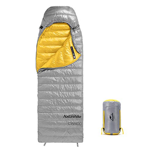 Naturehike Saco de Dormir Plumas 550FP/750FP,910g Ultraligero,Unisex para Adultos,3-4 Estaciones,Impermeable,Compacto,cálido y Ligero