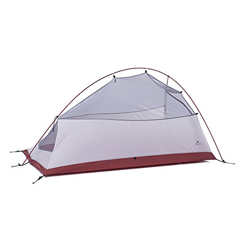 Naturehike Tienda de campaña Cloud Up 2 Persona Tienda de Trekking Ultraligero Impermeable(20D Grey)