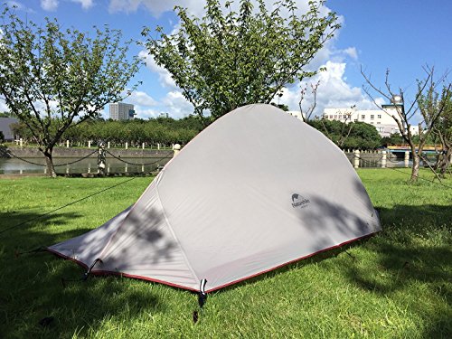 Naturehike Tienda de campaña Cloud Up 2 Persona Tienda de Trekking Ultraligero Impermeable(20D Grey)