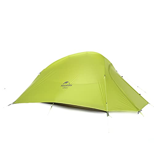 Naturehike Tienda de Campaña Mejorar Cloud Up 2 Persona Tienda de Trekking Ultraligero Impermeable (20D Verde Claro Estándar)