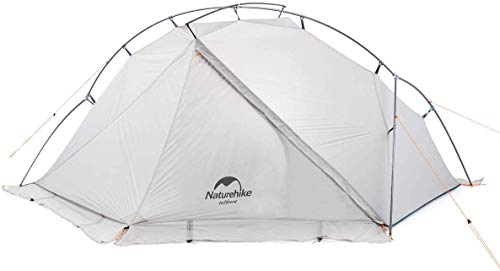 Naturehike VIK Tienda de Campaña Tienda Ultraligera Tienda para 4 Estaciones de Campaña con Huella 15D más Ligera Portátil para Camping Senderismo con Bolsa de Transporte (Blanco con Falda de Nieve)