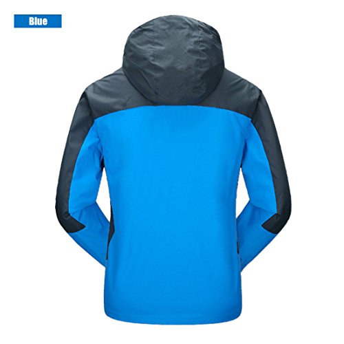Naudamp Chaqueta Impermeable al Aire Libre para Hombres Ligero Softshell Rain Coat Escalada Senderismo Ropa Montaña Multi-Bolsillos Rompevientos