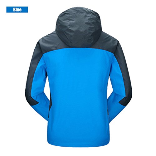 Naudamp Chaqueta Impermeable al Aire Libre para Hombres Ligero Softshell Rain Coat Escalada Senderismo Ropa Montaña Multi-Bolsillos Rompevientos