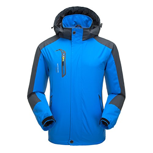 Naudamp Chaqueta Impermeable al Aire Libre para Hombres Ligero Softshell Rain Coat Escalada Senderismo Ropa Montaña Multi-Bolsillos Rompevientos