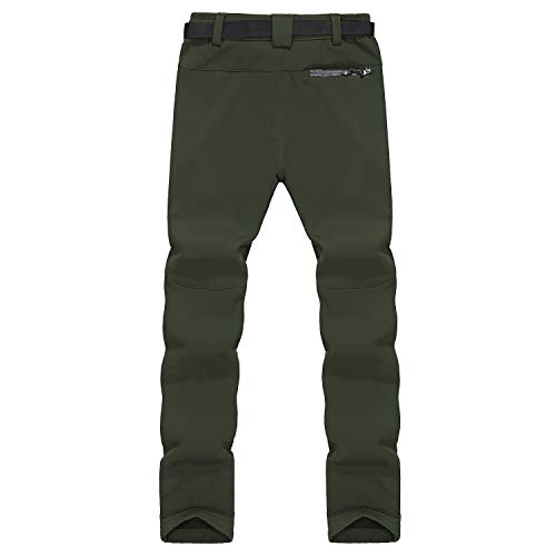 Naudamp Pantalones de Senderismo Forrados con Forro Polar de Invierno Softshell para Mujer Pantalones para Caminar Ligeros de Secado rápido al Aire Libre