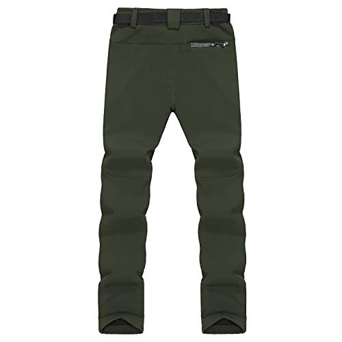 Naudamp Pantalones de Senderismo Forrados con Forro Polar de Invierno Softshell para Mujer Pantalones para Caminar Ligeros de Secado rápido al Aire Libre