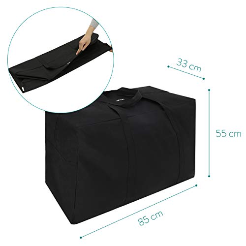 Navaris Bolsa de Almacenamiento XXL de 145 litros - Bolsa para edredones Almohadas Ropa Juguetes Alimentos - Ideal para Transportar Objetos Pesados