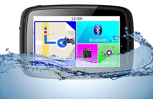 Navegador GPS de 5 pulgadas Navi Drive-M para moto y coche. Impermeable. Alarma de radares, actualización gratuita de mapa. Bluetooth, también se puede utilizar para acampadas y camiones.