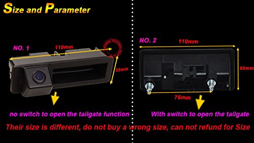 Navinio cámara impermeable reversible del manillar del vehículo-específica integrada en la cámara trasera de la opinión posterior de la maneta del caso para Audi A6L/Q7/A3/A4/A6L/8E