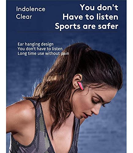 NC 20 Hours of Continuous Playback of Non-in-Ear Bone Conduction Games Voice-Activated Subwoofer Bluetooth 5.0 Wireless Stereo Call Music Titanium Alloy Memory Skeleton Sports Waterproof Headphones