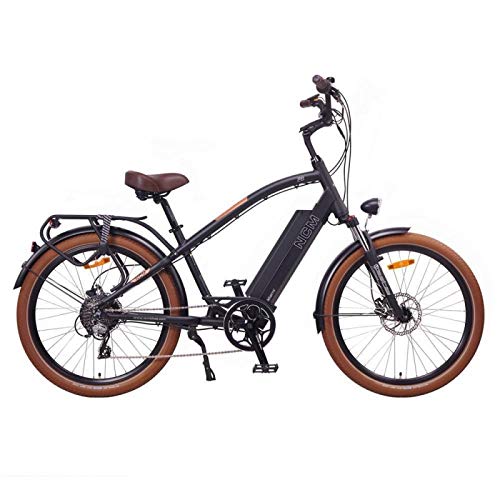 NCM Miami 26" Bicicleta eléctrica Cruiser Retro E-Bike 48V Batería 16Ah 768Wh Negro