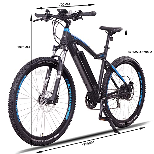 NCM Moscow Plus Bicicleta eléctrica de montaña, 250W, Batería 48V 16Ah • 768Wh (27,5" Negro Plus)