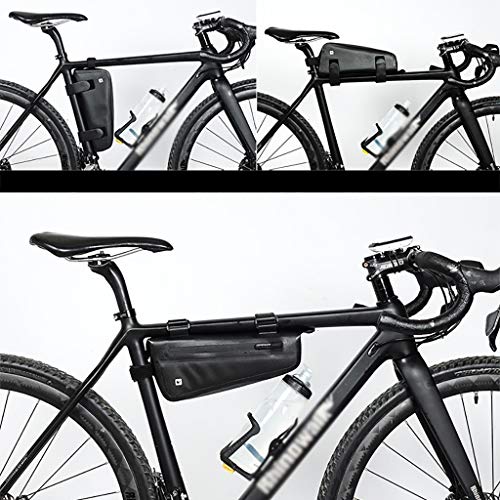 Negro Bolsa de bicicletas, impermeable Bolsa viga frontal, de gran capacidad transversal de la viga del bolso del triángulo, cuadro provisto, ni piernas, bolsa de equipo de la montaña de la bici super