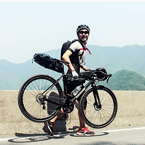 Negro Bolsa de bicicletas, impermeable Bolsa viga frontal, de gran capacidad transversal de la viga del bolso del triángulo, cuadro provisto, ni piernas, bolsa de equipo de la montaña de la bici super