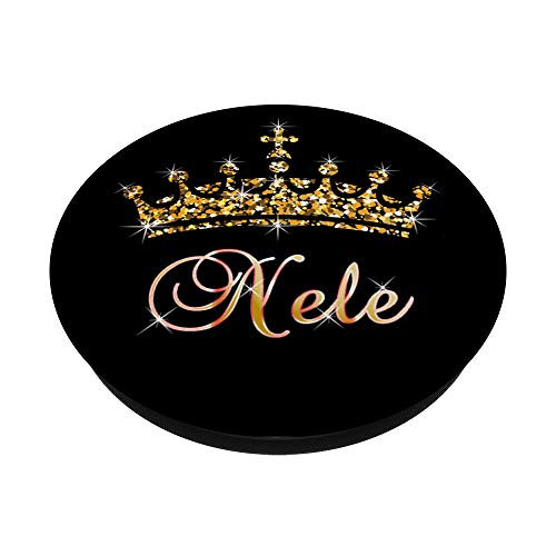 Nele Nombre con tiara Corona Reina Princesa - Nele PopSockets PopGrip Intercambiable