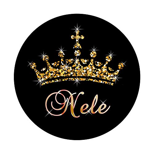 Nele Nombre con tiara Corona Reina Princesa - Nele PopSockets PopGrip Intercambiable