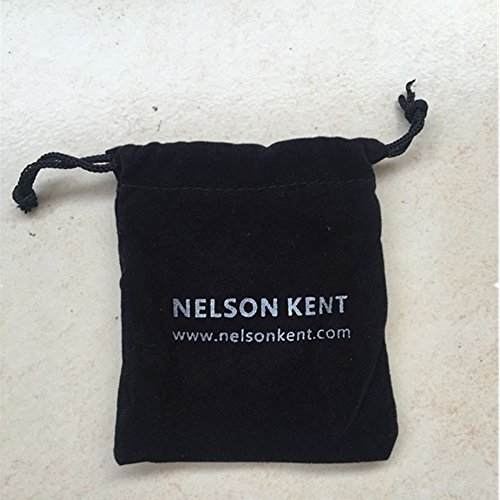 NELSON KENT Hombres Punk Viento Ciclismo Negro Pulsera de Plata