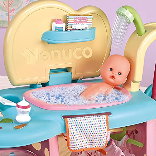 Nenuco - Maxi Care Centre, Centro de Juegos con Zonas de Cuidado: Juego, Comidas, baño, Cambio de pañal, Dormir y vestidor, hasta 20 Accesorios. Juguete para niños Desde 3 años Famosa (700015777)