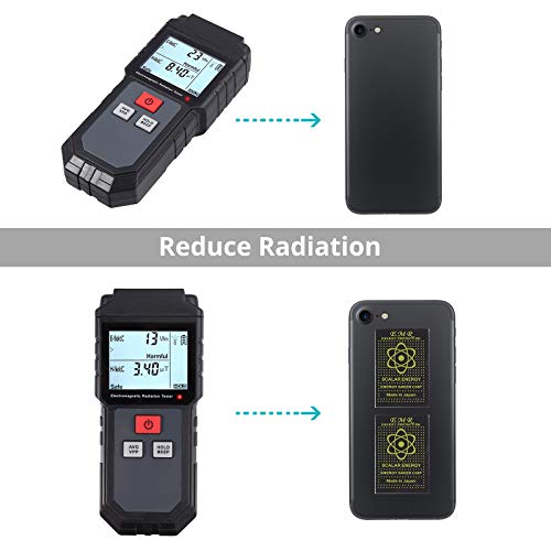 Neoteck EMF Medidor de Radiación de Campo Electromagnético de Mano con Baterías Mini Digital LCD Detector de EMF con Protección contra Radiación