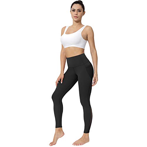 neppein Leggings Deportivos para Mujer, Cintura Alta Leggings Mallas con Bolsillos Pantalones de Yoga Elásticos para Fitness Training Running