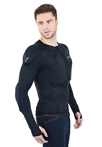 Nerve Armorgel Chaleco de Protección para Moto Motocross, Negro, M-L