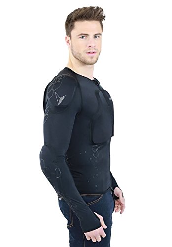 Nerve Armorgel Chaleco de Protección para Moto Motocross, Negro, M-L