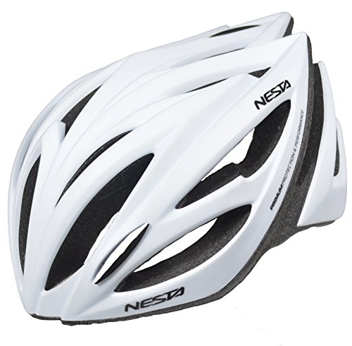 Nesta Primum Casco de Ciclismo, Unisex Adulto, Blanco, S/M