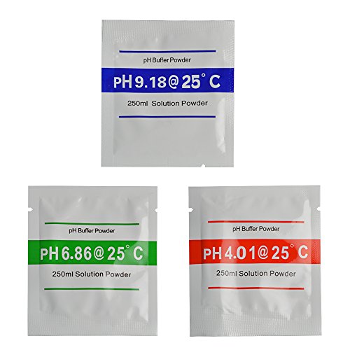 Neuftech 15pcs 4.01 / 6.86 / 9.18 calibrar polvo para calibración rápida el pH Medidor