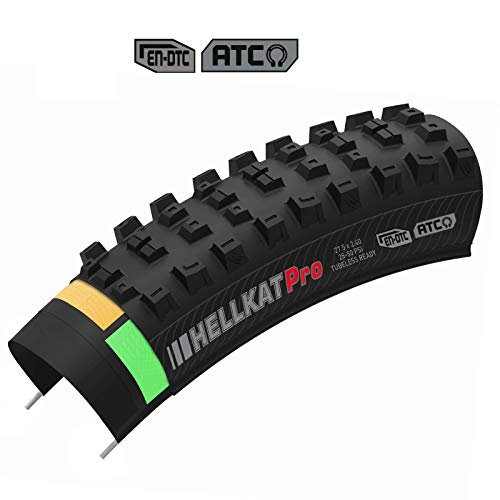 Neumático para Bicicletas Hellcat Pro - Uso Enduro - 29 x 2.60 - TPI 120 - Tubeless Ready, Carcasa ATC y Compuesto EN-DTC - Agarre y Protección - Cubierta Bicicleta - Negro - Kenda