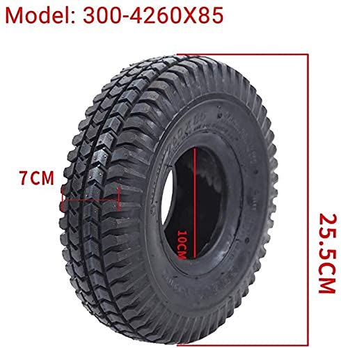 Neumáticos para Scooter eléctrico, neumáticos internos y externos de 260x85, Dibujo de la Banda de Rodadura Antideslizante Resistente al Desgaste, Adecuado para Scooters eléctricos de 3 Ruedas 3.00-5