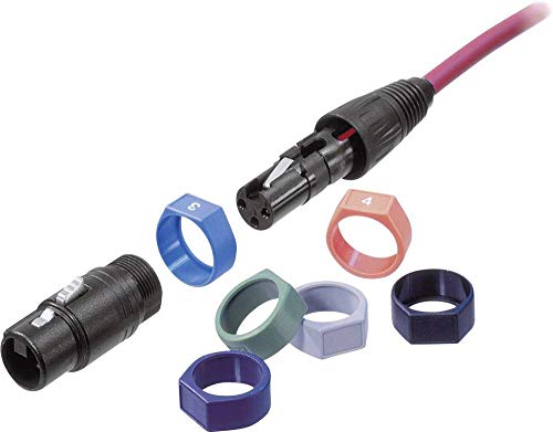 Neutrik XCR-10SET XCR-Set Anillo de codificación Negro, Marrón, Rojo, Naranja, Amarillo, Verde, Azul, Violeta, Gris, Blanco 10 unidades