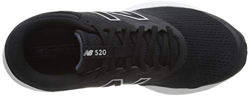 New Balance 520v7, Zapatillas para Correr Hombre, Black/White, 44.5 EU
