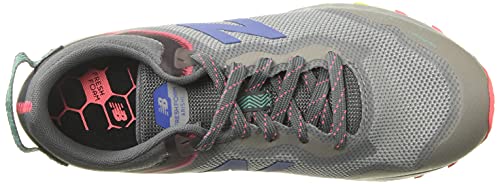 New Balance Arishi Trail V1 - Zapatillas para correr con cordones para niños, color gris, guayaba/Tidepool, 11 W US Little Kid
