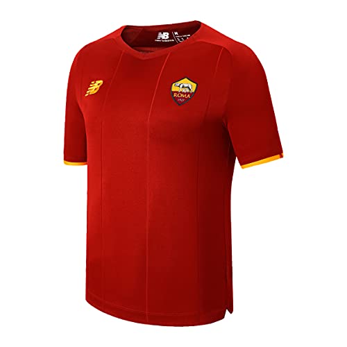 New Balance - Camiseta de Manga Corta del AS Roma, equipación Local, Temporada 2021/22, Unisex