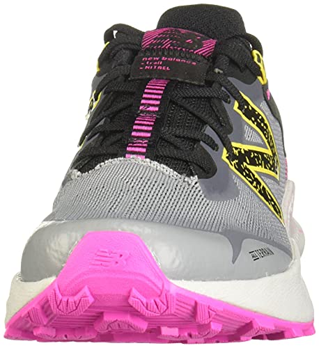 New Balance Dynasoft Nitrel V4, Zapatillas para Correr Unisex niños, Gunmetal Atomic Yellow Fusion, 19 EU