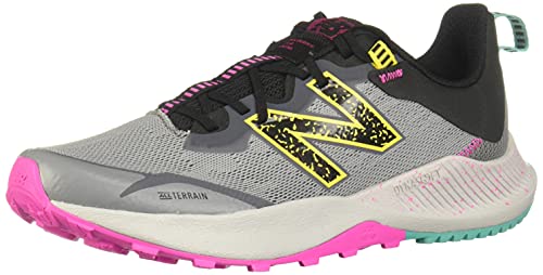 New Balance Dynasoft Nitrel V4, Zapatillas para Correr Unisex niños, Gunmetal Atomic Yellow Fusion, 19 EU