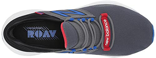 New Balance Fresh Foam Roav V1, Zapatillas para Correr Hombre, Lead Cobalt Team Red, 42.5 EU